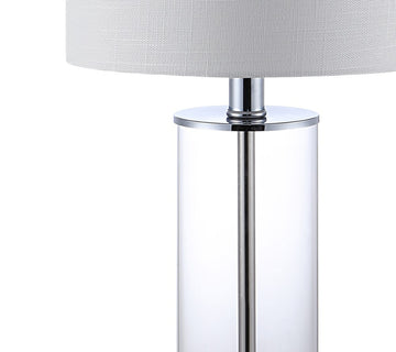 Abner 21" Glass Modern Contemporary USB Charging LED Table Lamp